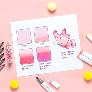 Ohuhu Honolulu S 60 Illustration Tone Colors Dual Soft Tips Alcohol Art Markers, Brush & Soft Chisel