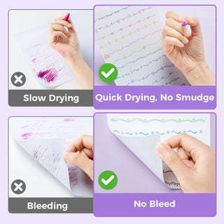 Ohuhu Colored Fineliner & Brush Pens, 12 Colors