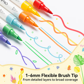 Ohuhu Cotton-Core Acrylic Markers 30 Colors - Kalalau