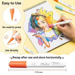 Ohuhu Cotton-Core Acrylic Markers 30 Colors - Kalalau