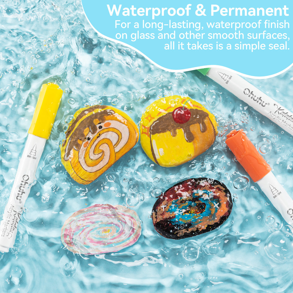 Ohuhu Cotton-Core Acrylic Markers 30 Colors - Kalalau