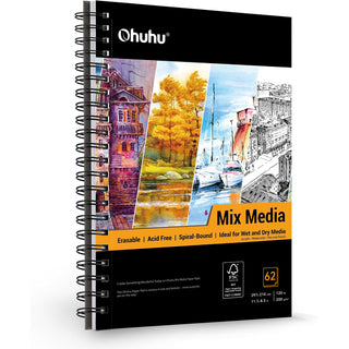 Ohuhu Spiral-Bound Mix Media Pad for Multiple Techniques