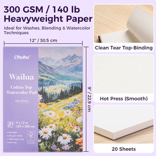Ohuhu Wailua Cotton-Top™ Watercolor Pad