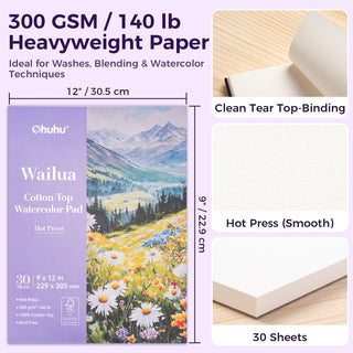 Ohuhu Wailua Cotton-Top™ Watercolor Pad