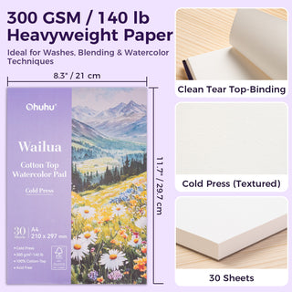 Ohuhu Wailua Cotton-Top™ Watercolor Pad