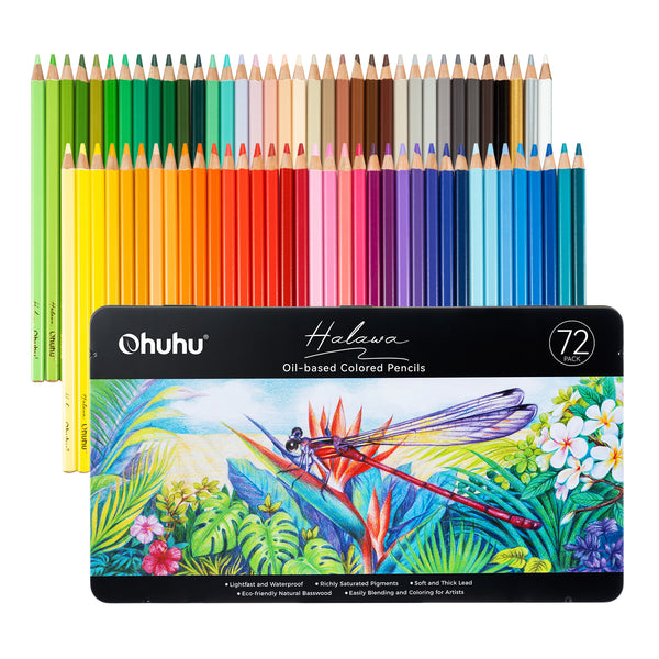 絵描きhiro C「ウーマンズエッセンス」 Ohuhu Halawa Series 72 Colors Oil-based Colored Pencils