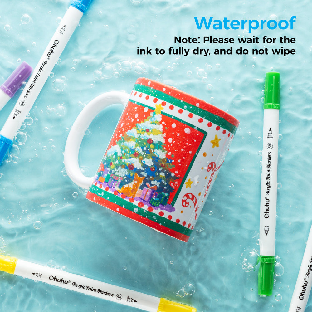 Ohuhu Acrylic Paint Markers Cotton-core 72 Colors - Akaka