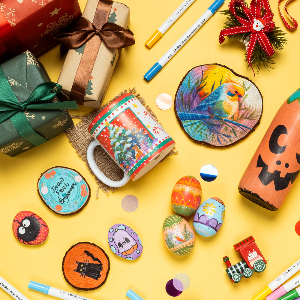 Ohuhu Acrylic Paint Markers Cotton-core 72 Colors - Akaka