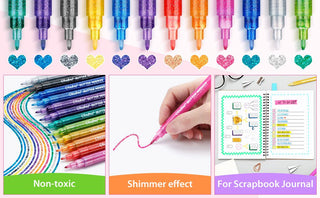 Zenacolor - 72-kleuren acrylmarker - dubbele punt - penseel & fijn - markers voor volwassenen - acrylmarkers ideaal voor meerdere oppervlakken Zenacolor - 72-kleuren acrylmarker - dubbele punt - penseel & fijn - markers voor volwassenen - acrylmarkers ideaal voor meerdere oppervlakken