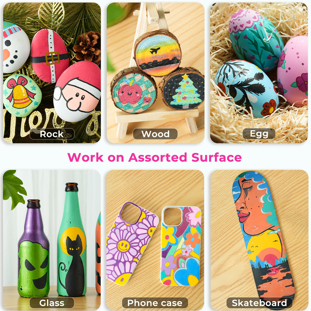 Ohuhu Dual Nib Waterproof Acrylic Pen 30 / 60 / 90 Colors - Kakaako