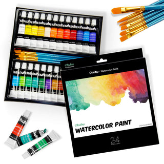 Ohuhu 24 Colors Watercolor Paint Set