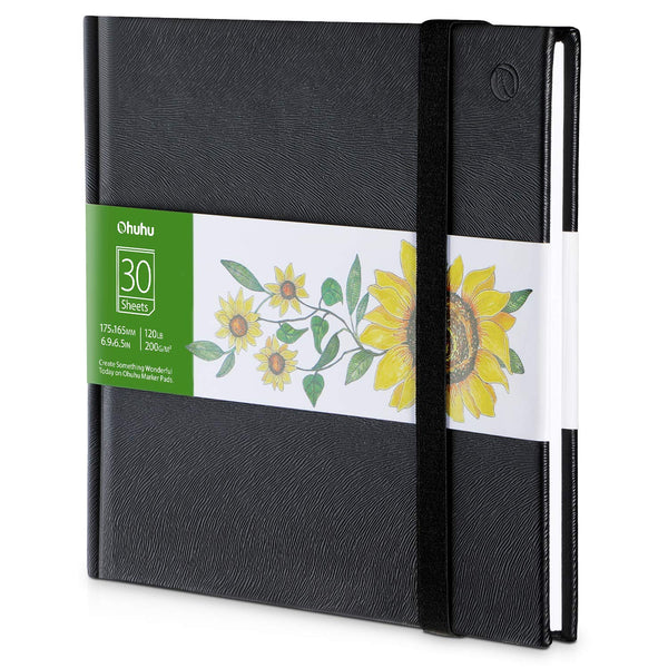 Ohuhu Marker Pads Art Sketchbooks, 2-Pack 8.3×8.3& 8.3×11.7