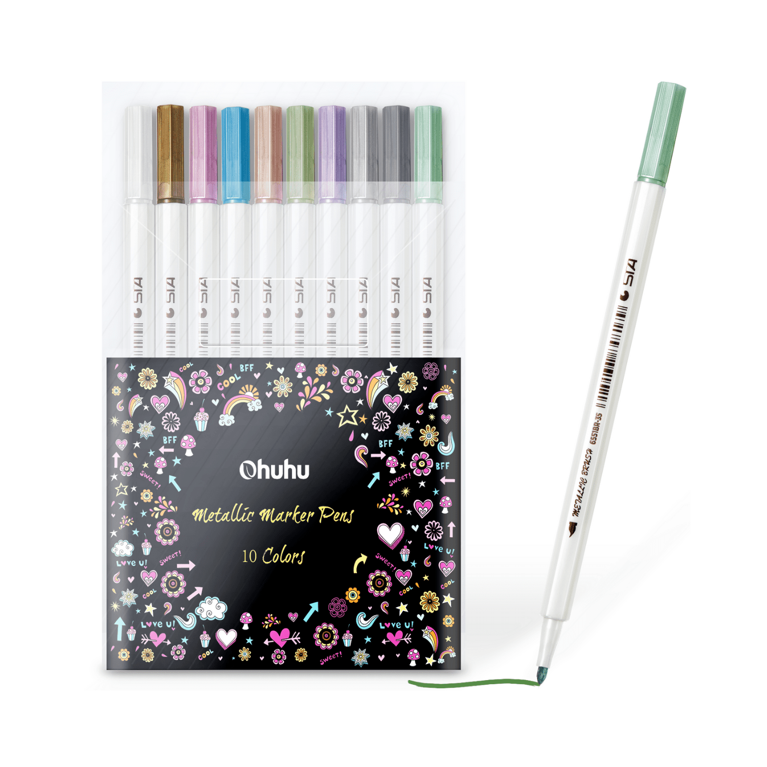 Ohuhu Glitter Markers Pen 12 Glitter Colors Metallic Vietnam