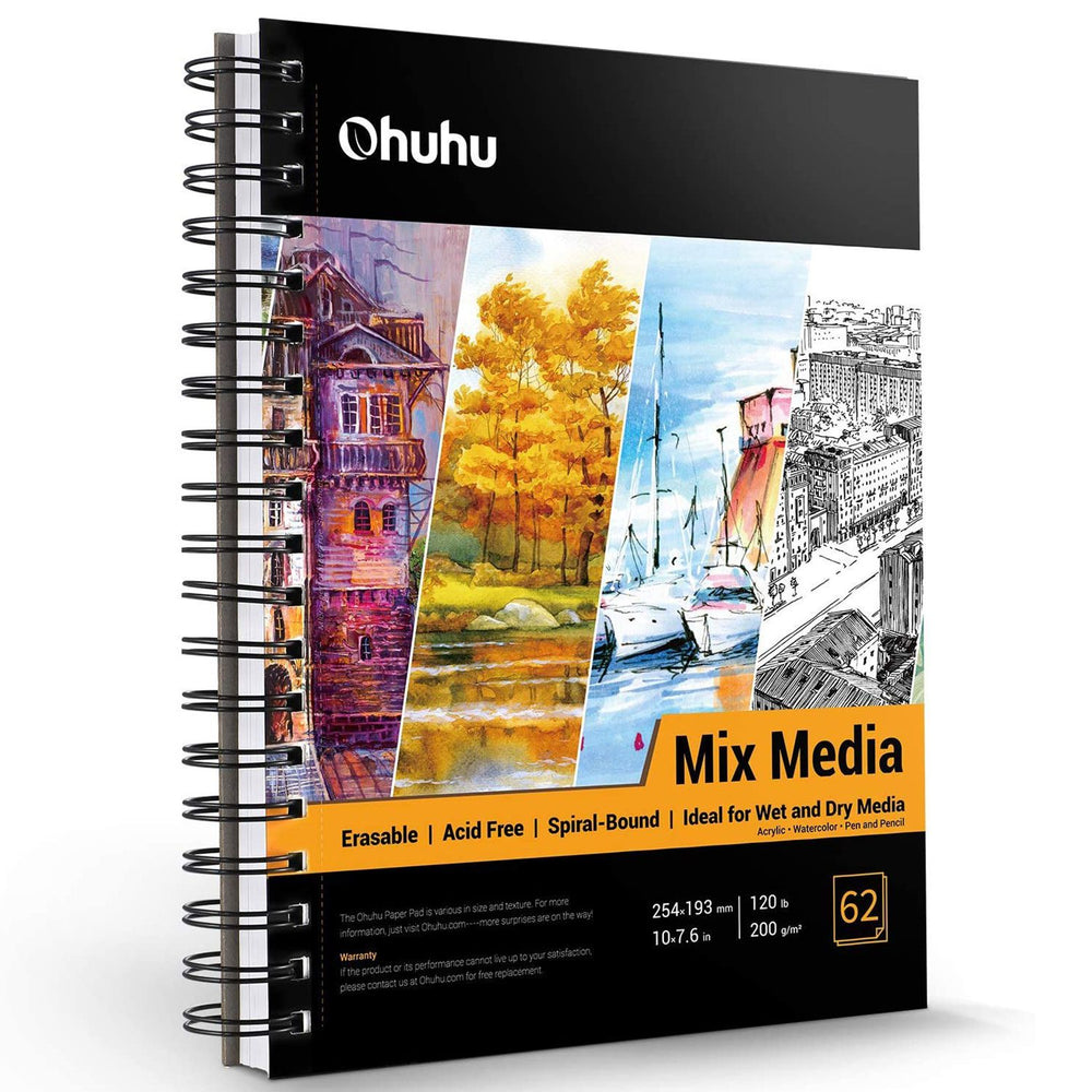 Ohuhu Spiral-Bound Mix Media Pad for Multiple Techniques