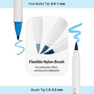 Ohuhu Dual Brush Pen Art Markers, Brush & Fine