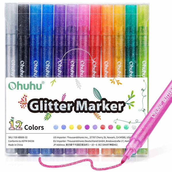 Ohuhu Glitter Metallic Marker Pens