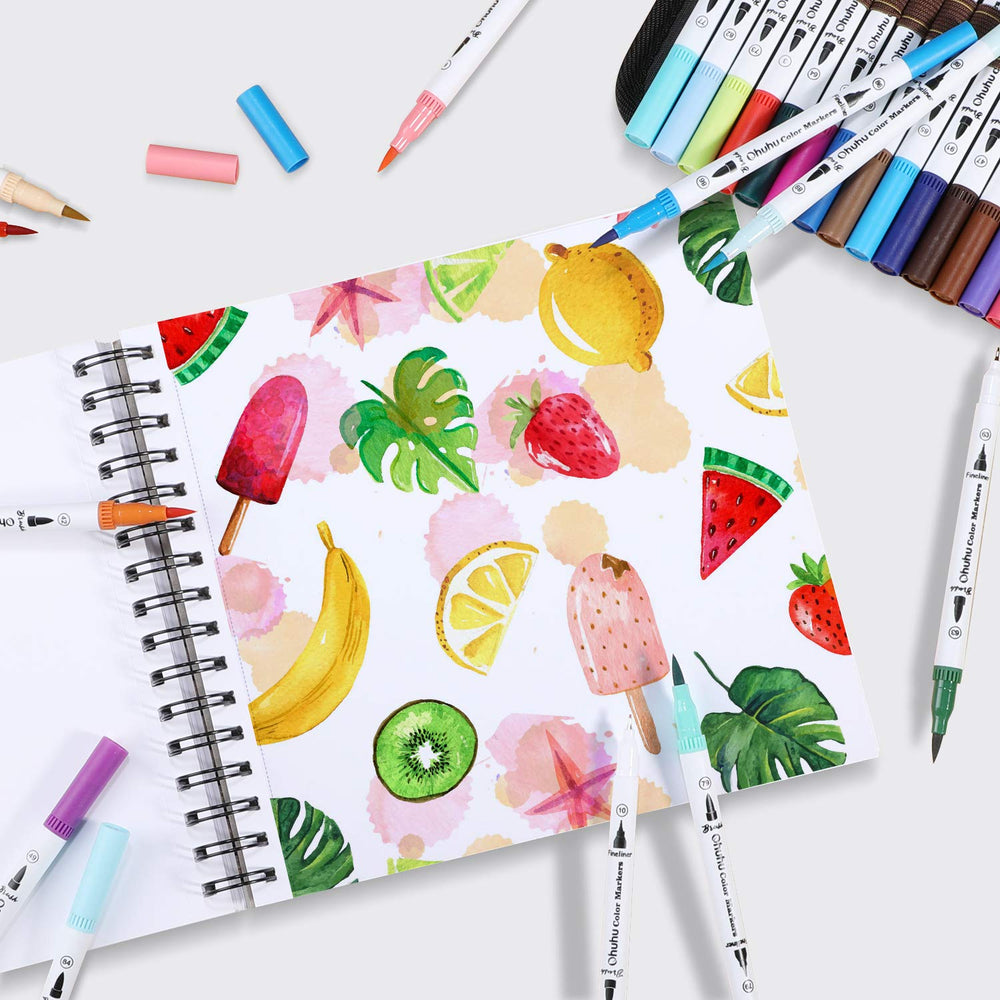 Ohuhu Spiral-Bound Marker Pad for Alcohol Markers