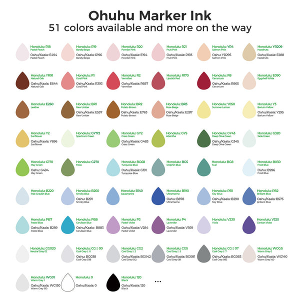 Ohuhu Marker Ink B140 Refill for Alcohol marker – ohuhu